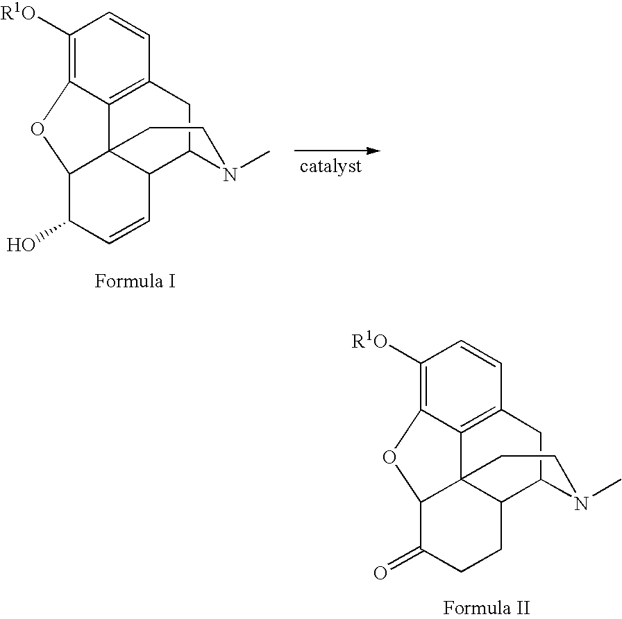 Method for the catalytic production of hydrocodone, hydromorphone, and derivatives thereof