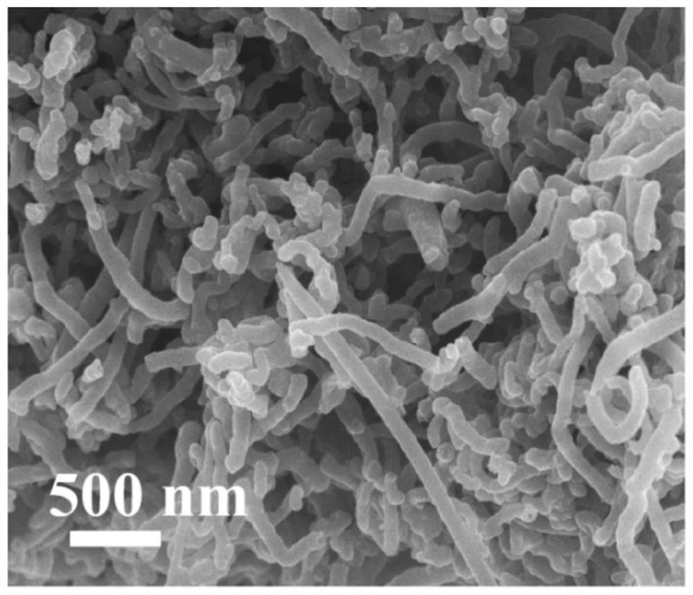 Preparation method of vanadium nitride nanoparticle composite material for lithium-sulfur battery