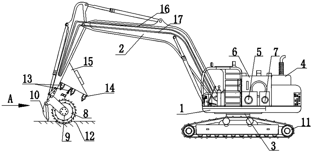 Dust-free excavator for hard concrete pavement