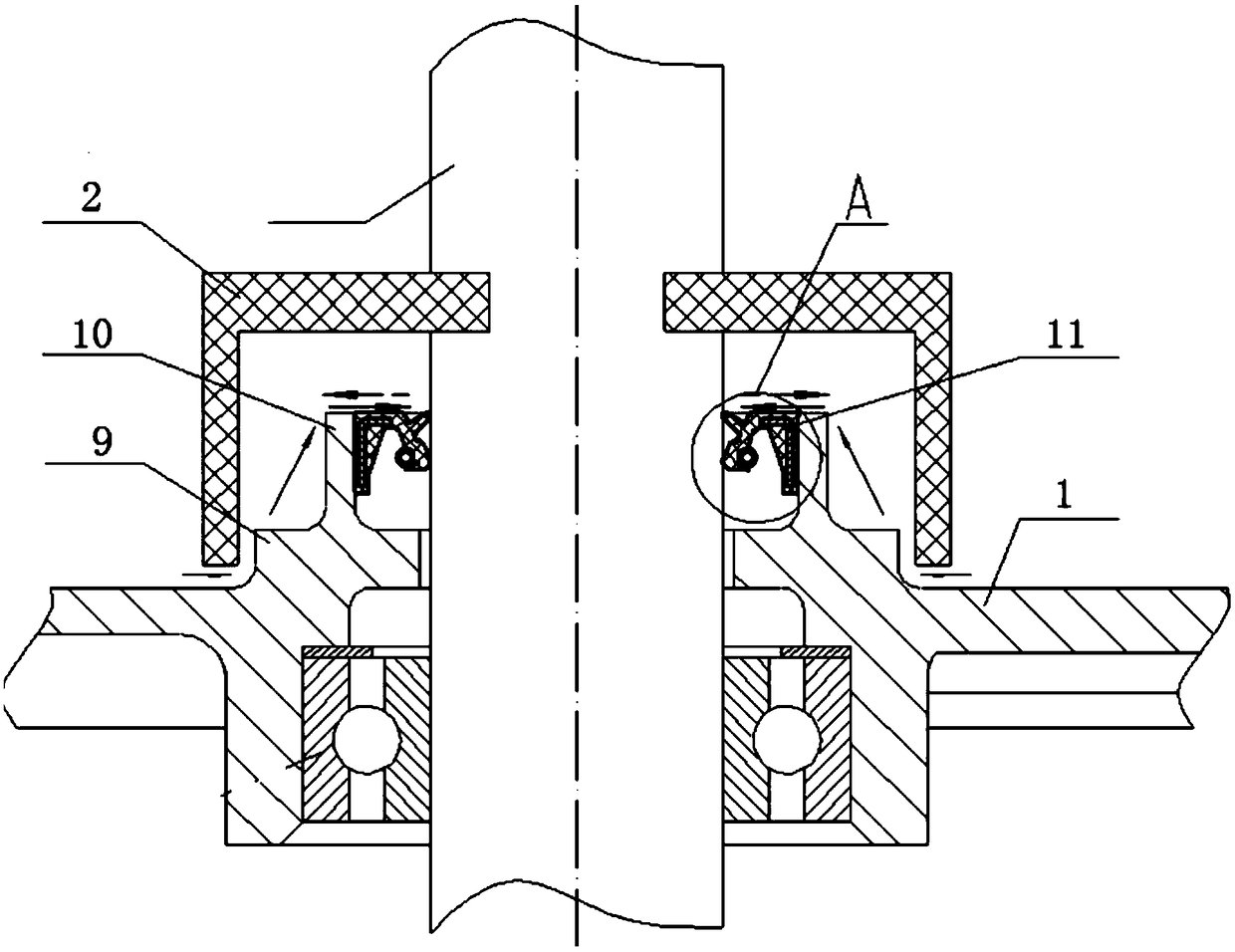 Water-retaining ring and motor