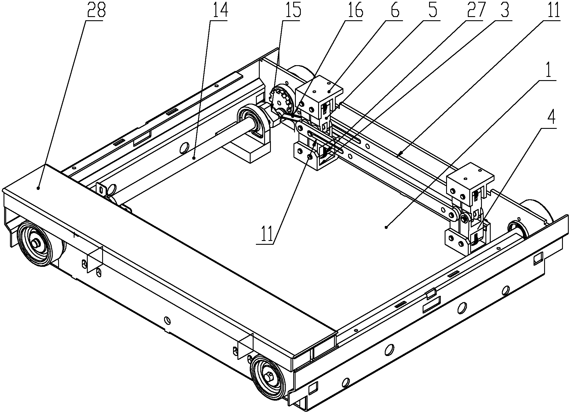 Lifting mechanism for shuttling tool