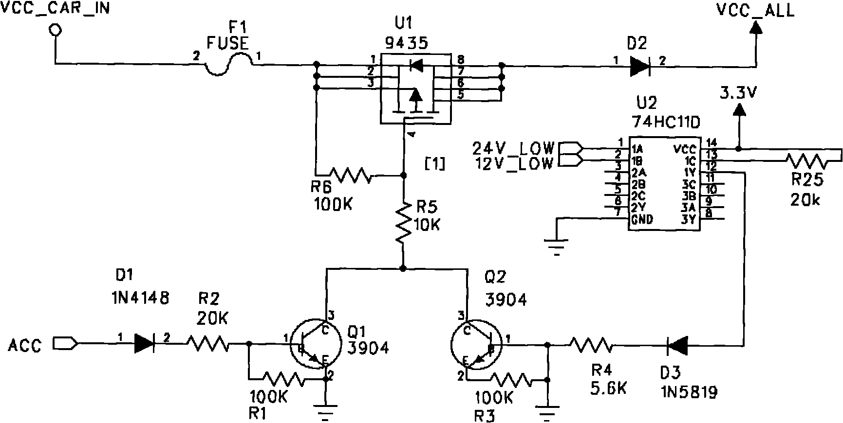 Shutdown circuit of GPS vehicle-mounted position system with function ...