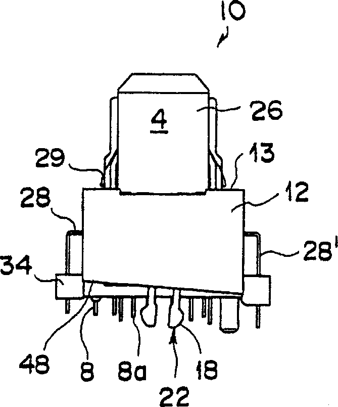 Connector with movable contact aligning member