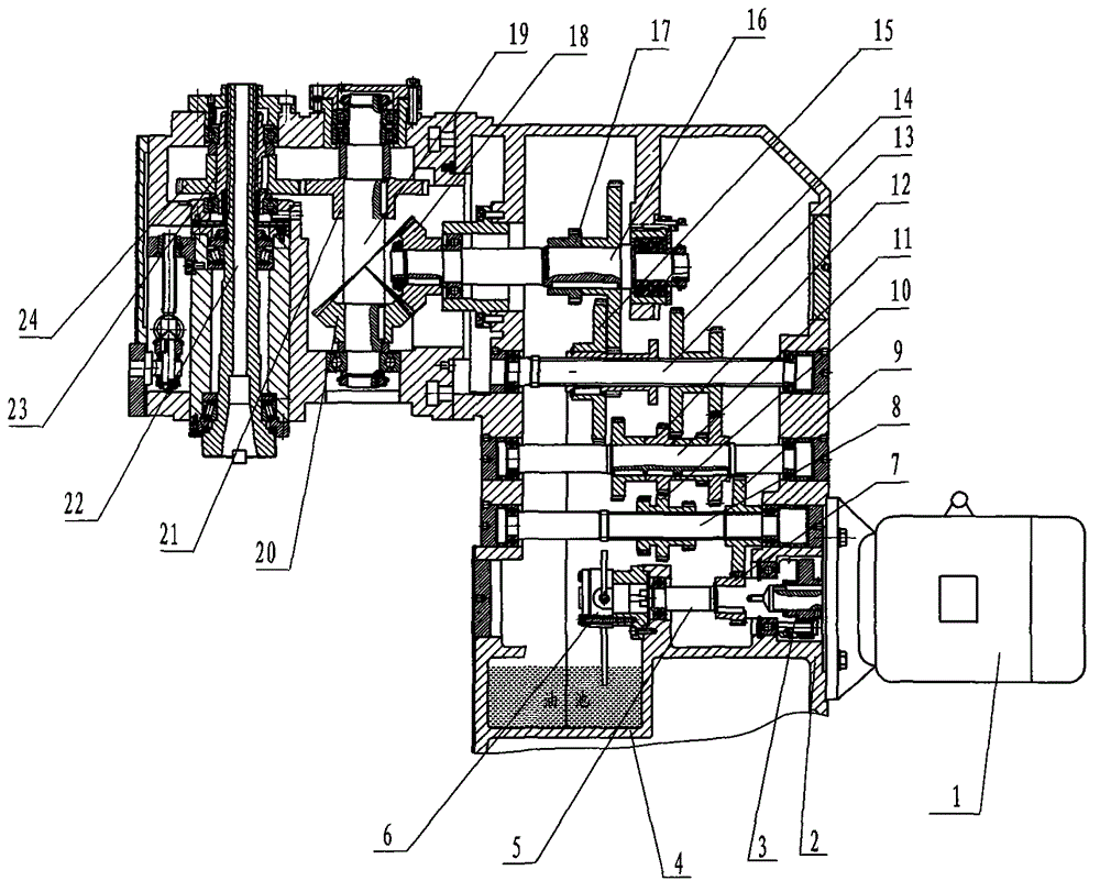 Main driving device for vertical milling machine