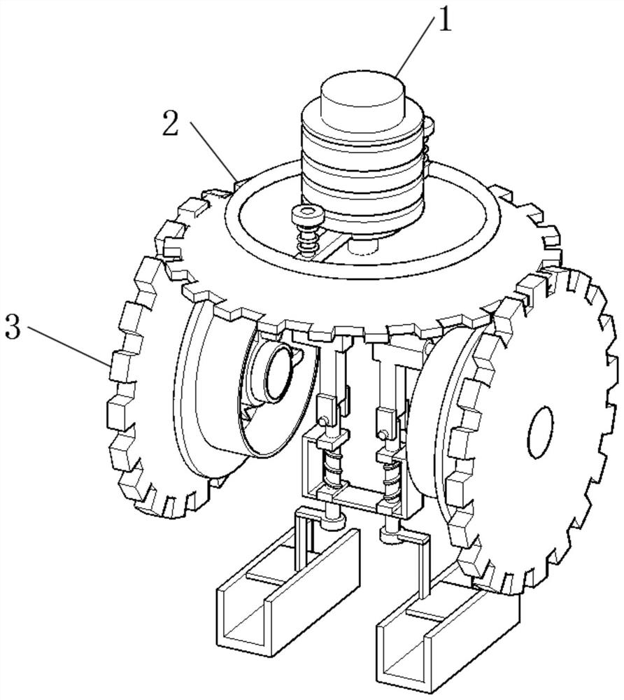 Symmetrical intermittent cooperation type pressurizing mechanism