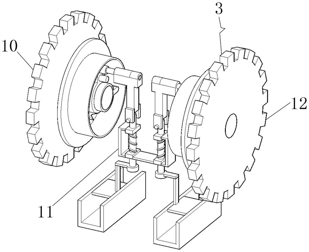 Symmetrical intermittent cooperation type pressurizing mechanism