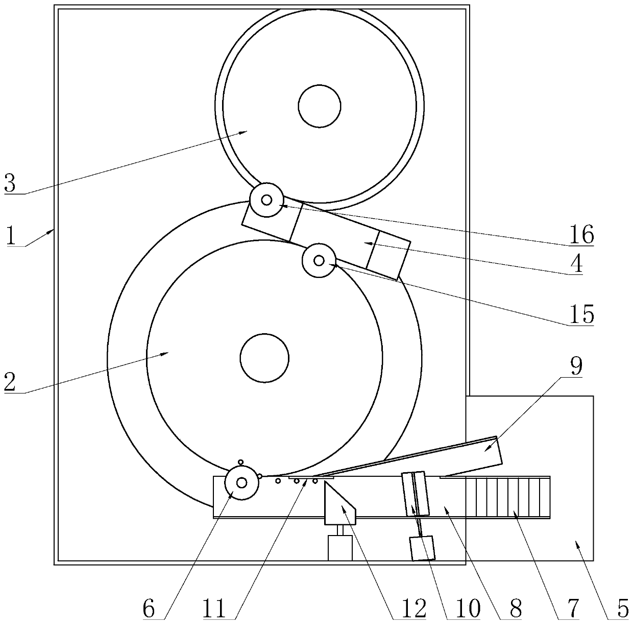 Conveying and guiding device for omnibearing rotary projection detection equipment