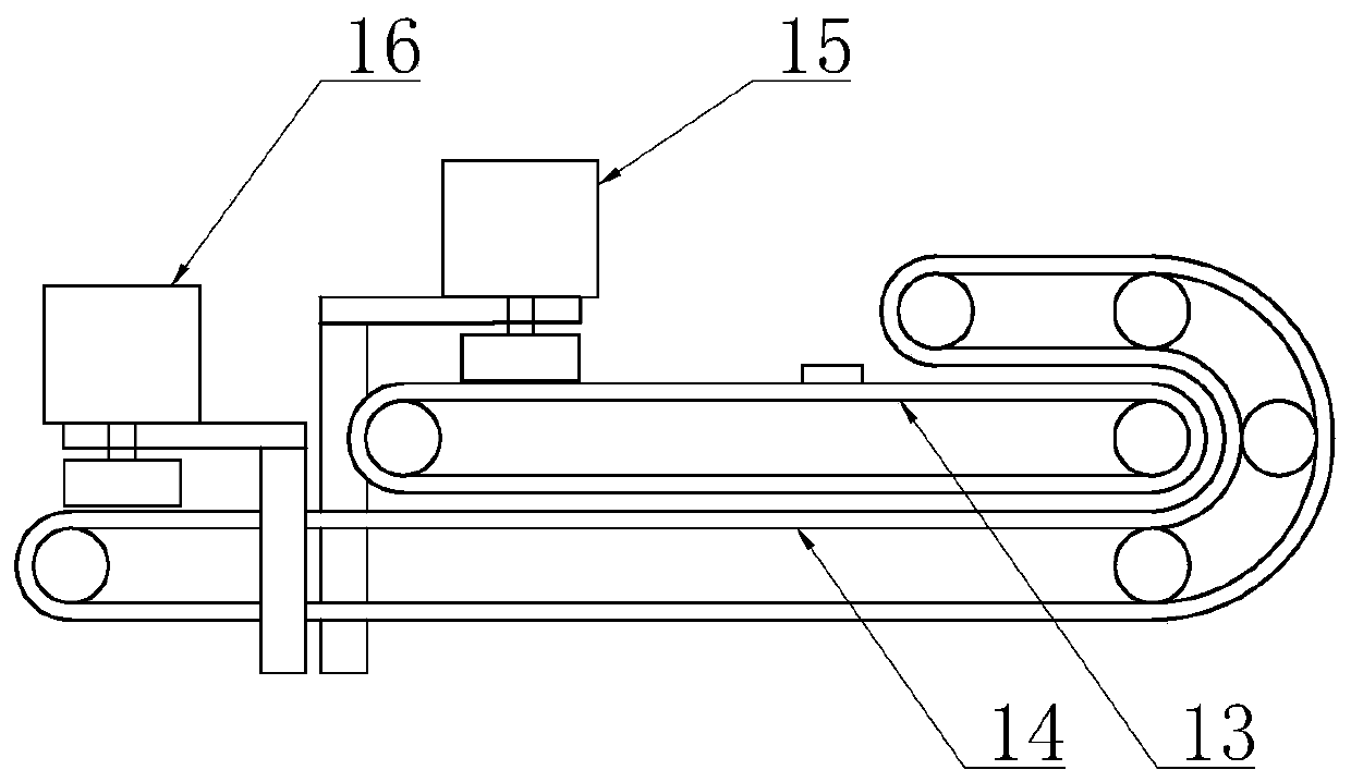 Conveying and guiding device for omnibearing rotary projection detection equipment