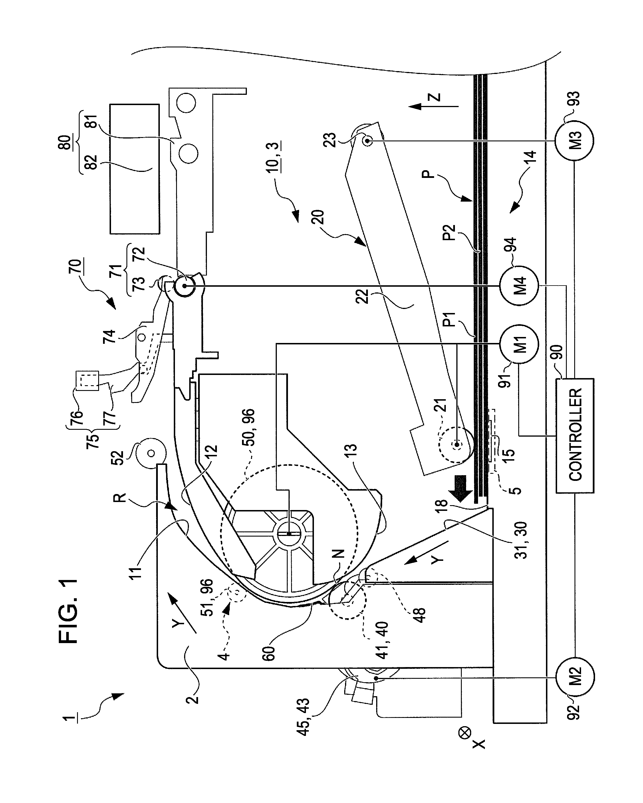 Medium feeding device and recording apparatus