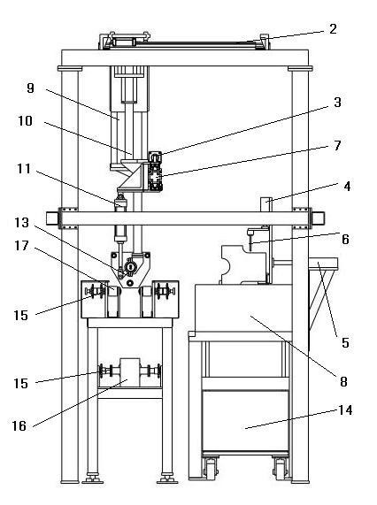 Automatic remnants removing device of engine cylinder body