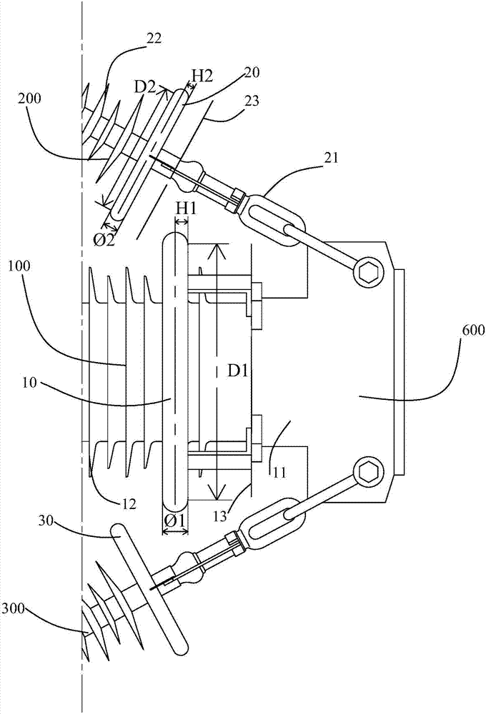 Composite cross arm and composite pole tower