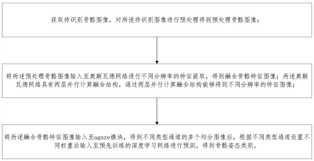 Posture recognition method and system of parallel fusion network based on urban smart sports