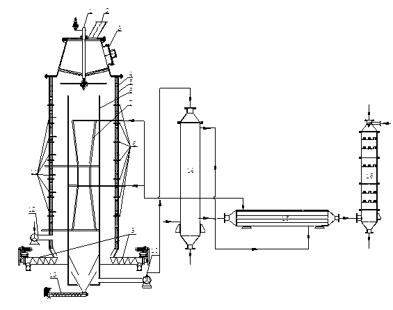 Equipment and technology for producing synthesis gas through cooperating outer cylinder air gasification with inner cylinder steam gasification