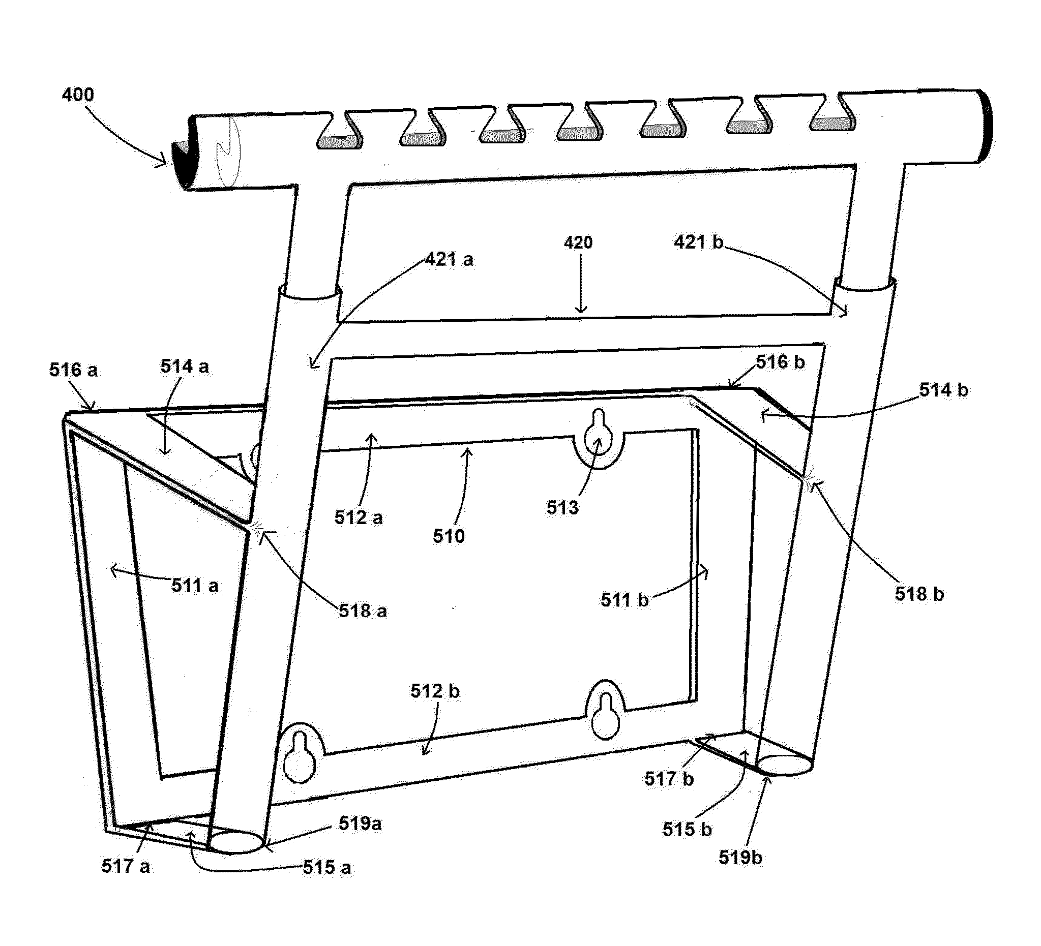 Portable carrier for holding bags or holding displays on vehicles