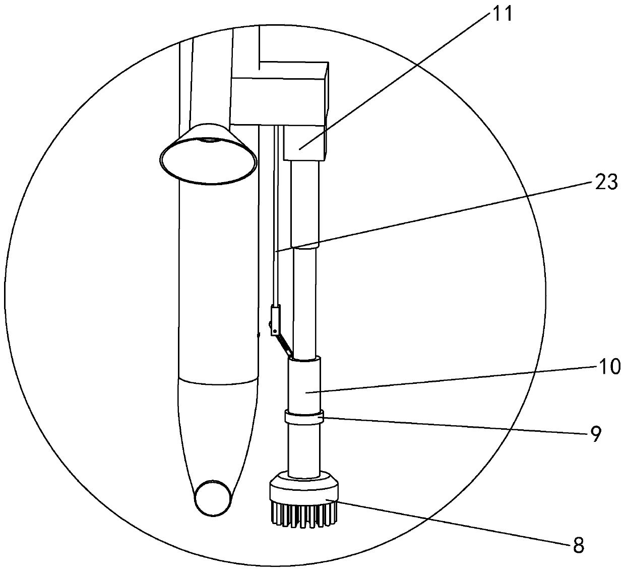 Cleaning device of roving machine