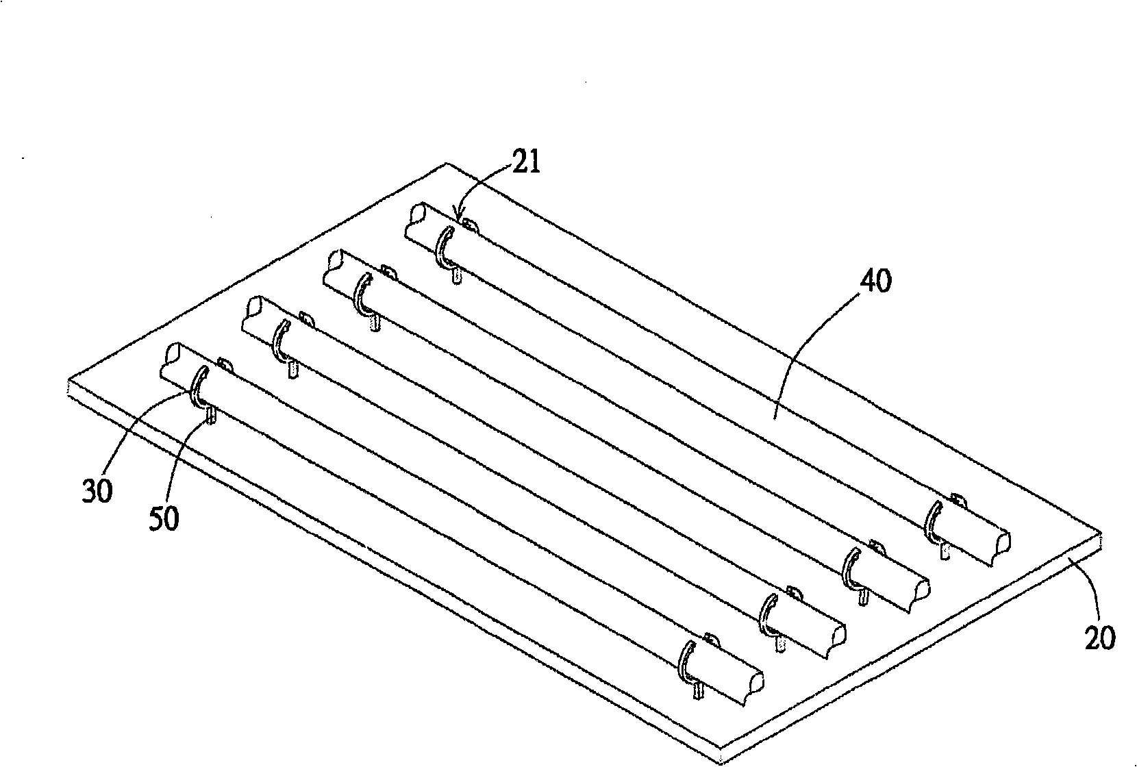Light tube positioning device and back light module unit using the same