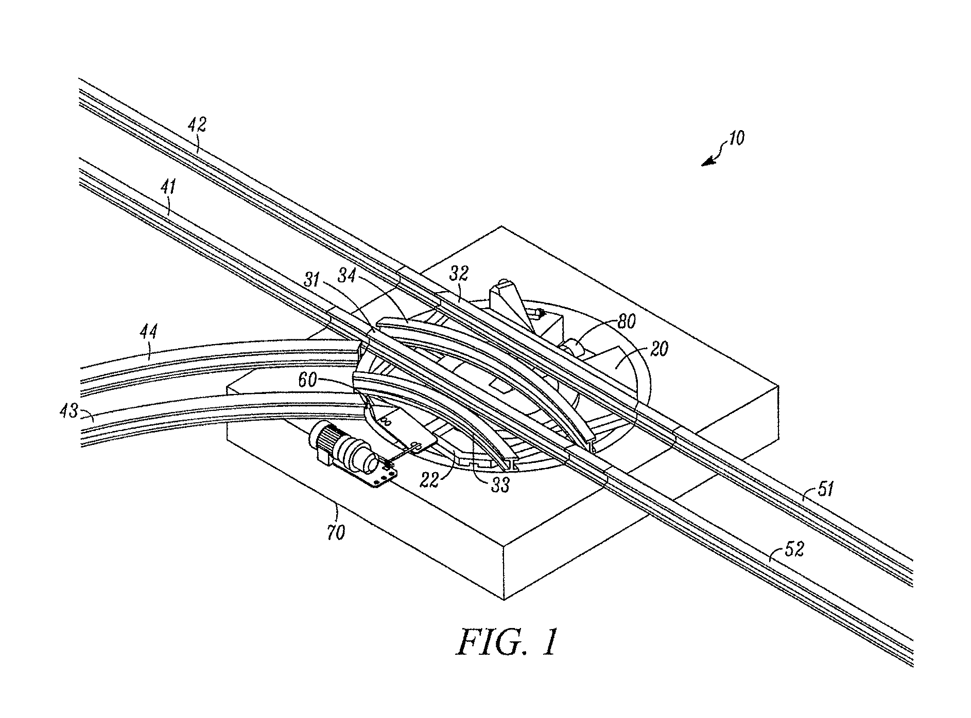 Switch for a powered pallet conveyor
