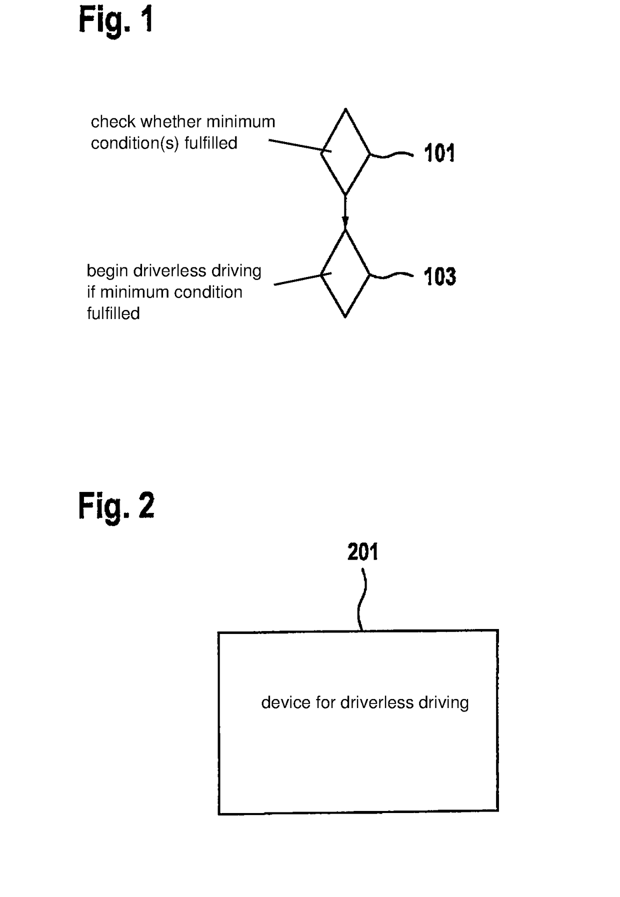 Method and device for the driverless driving of a motor vehicle parked at a start position of a parking facility