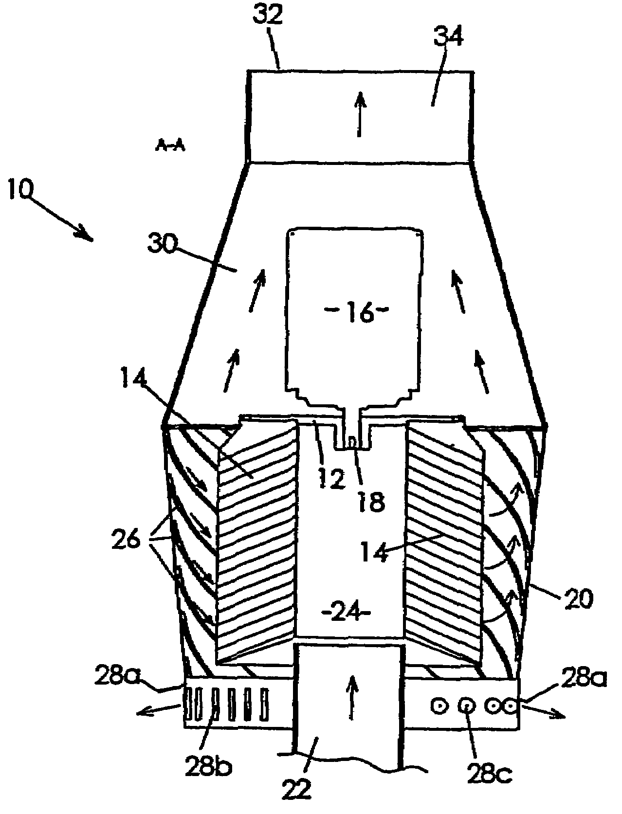 Centrifugal separator for cleaning gases