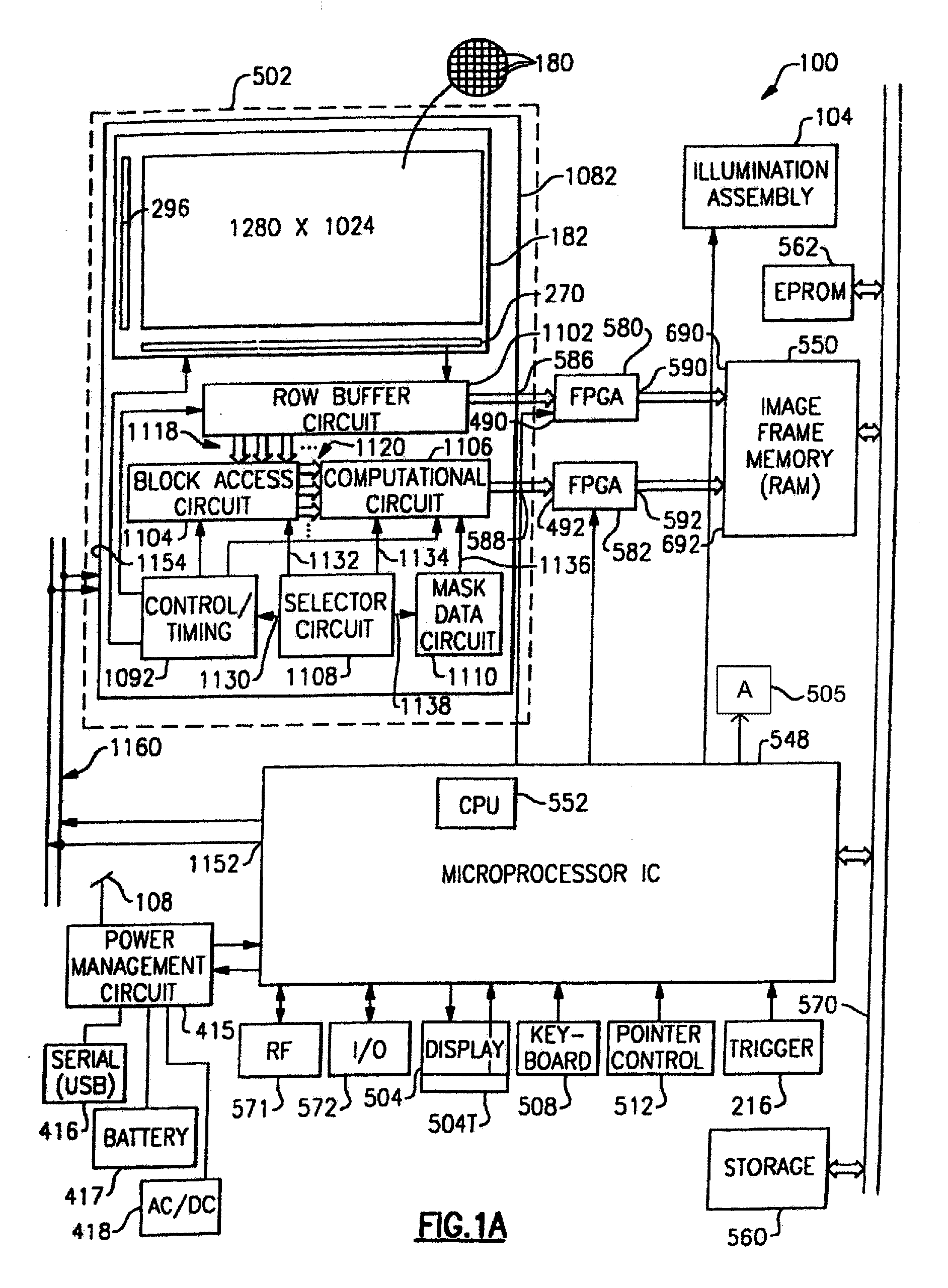 Indicia reading apparatus having image sensing and processing circuit