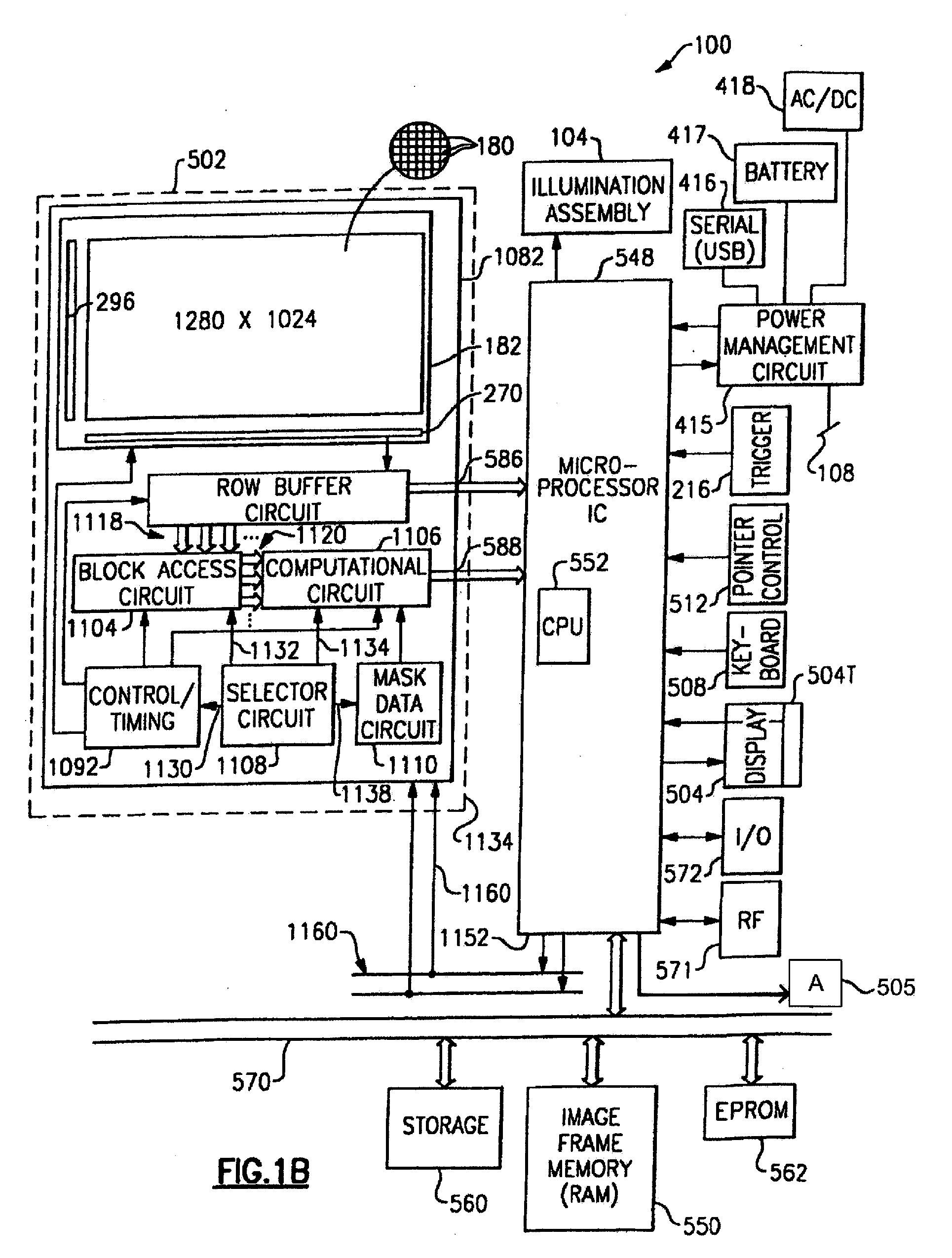 Indicia reading apparatus having image sensing and processing circuit