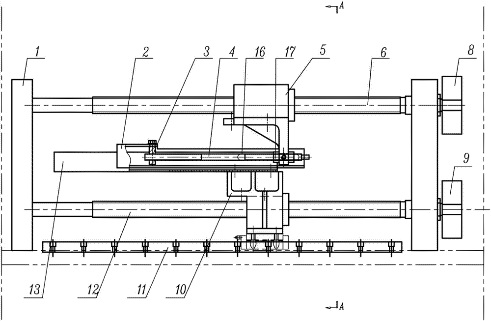 Two-way reciprocating rectilinear movement dual-drive device