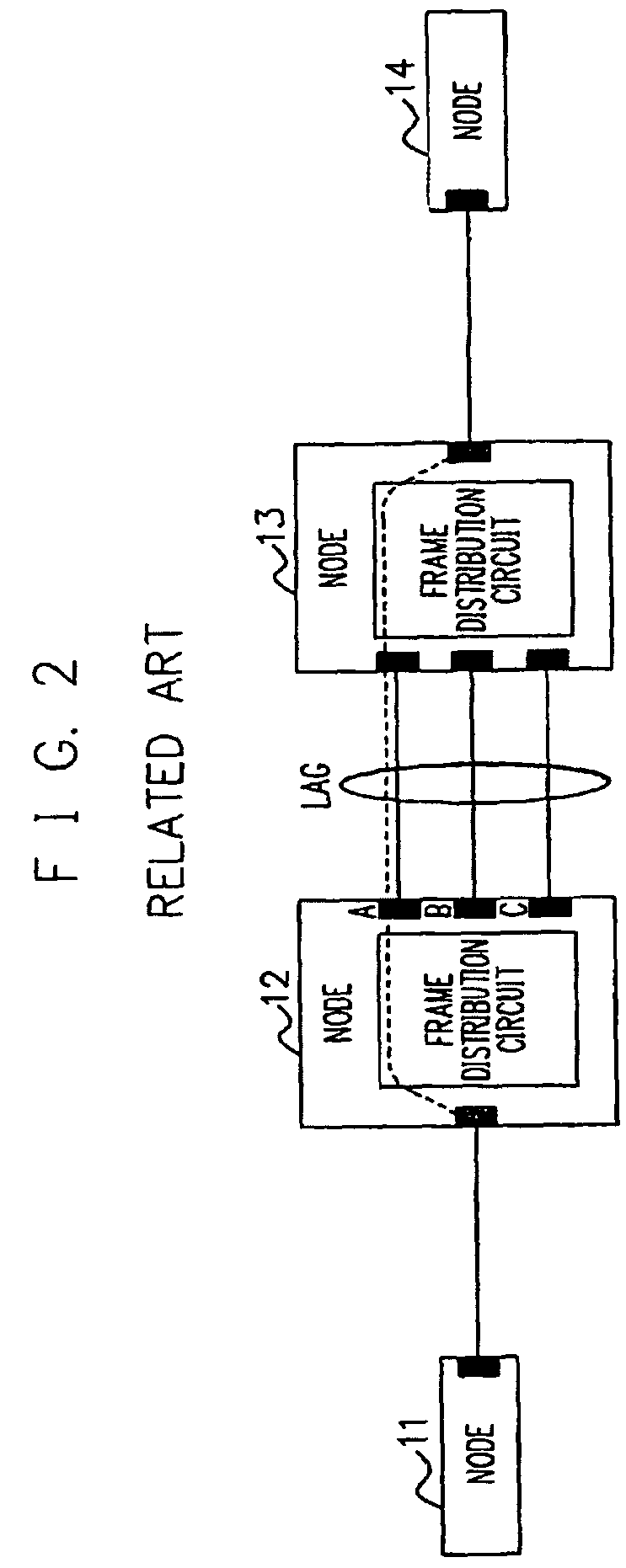 Line status monitoring circuit, node, communication system, and failure occurrence determining method