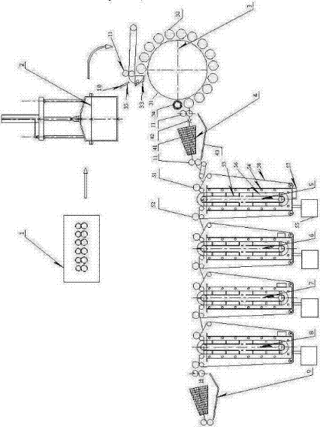 Automatic production process for preparing fibers by combining ramie finishing