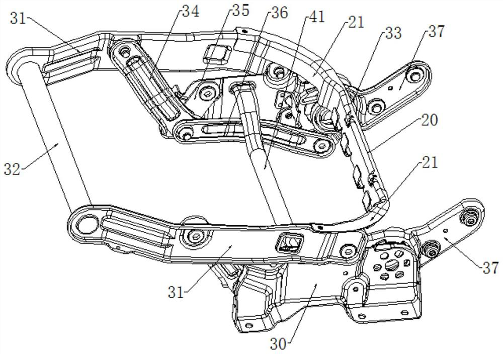 Seat frame mounting structure