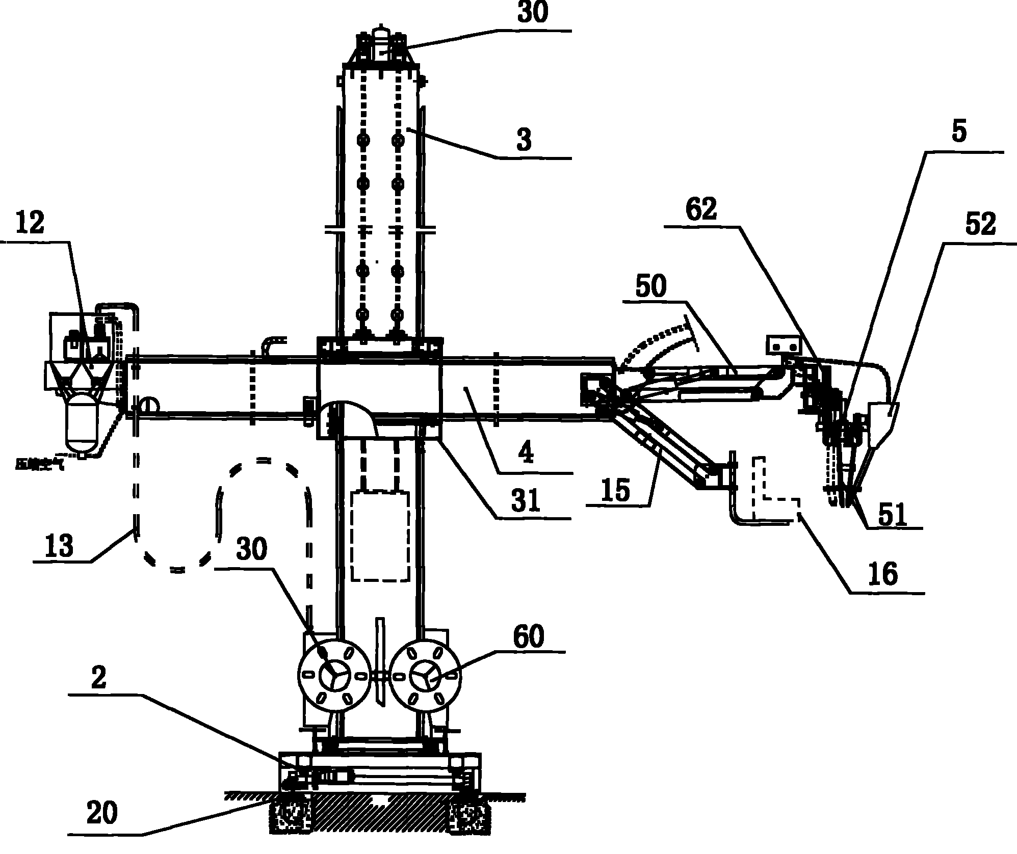 Double arc four wire automatic arc-submerging welder and manufacture method thereof
