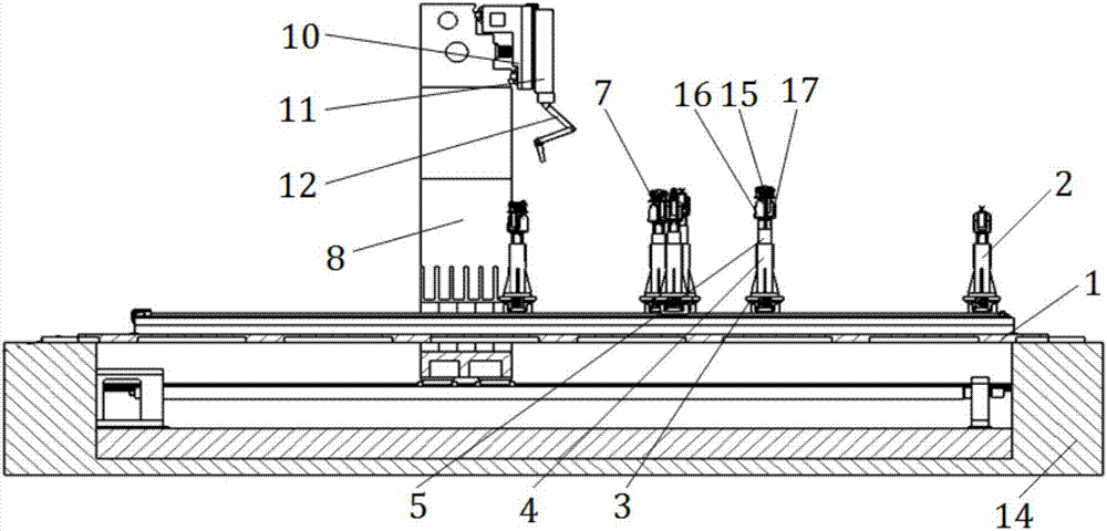 Multi-point flexible clamping device for space special-shaped pipeline welding