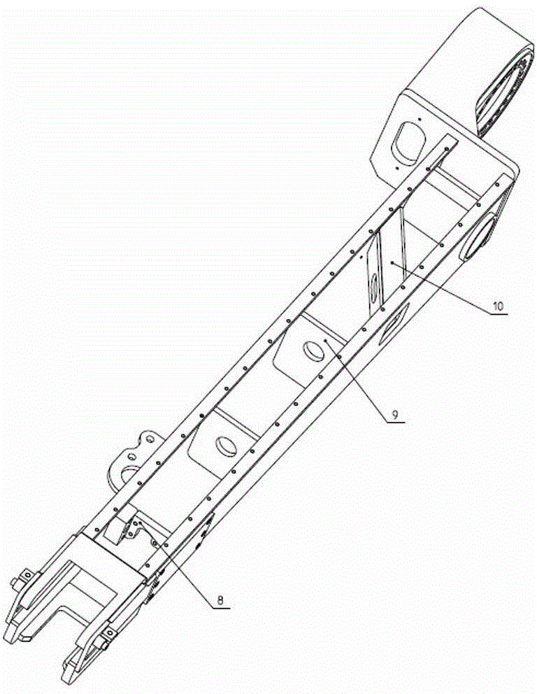 Bogie frame structure for traveling system of paver
