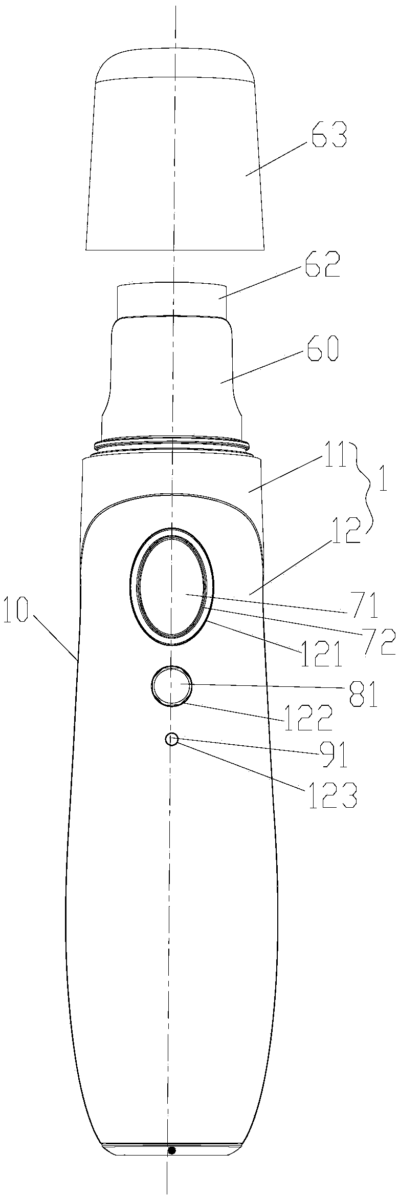 Elastic switch support of switch button and electric nail care device