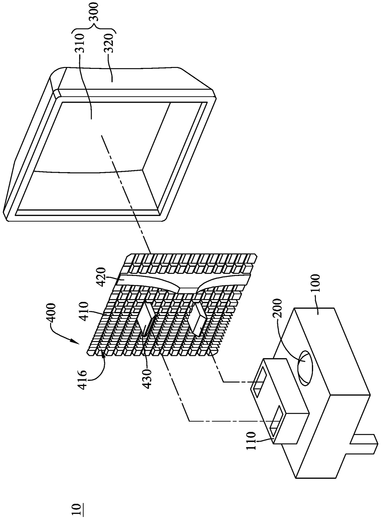 Button device and light guide element