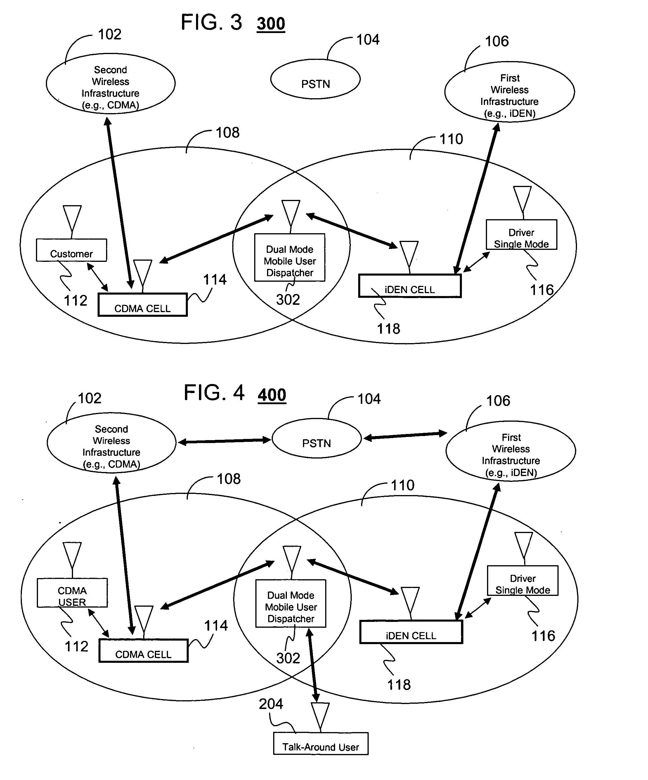 Method and system for communication across different wireless technologies using a multimode mobile device