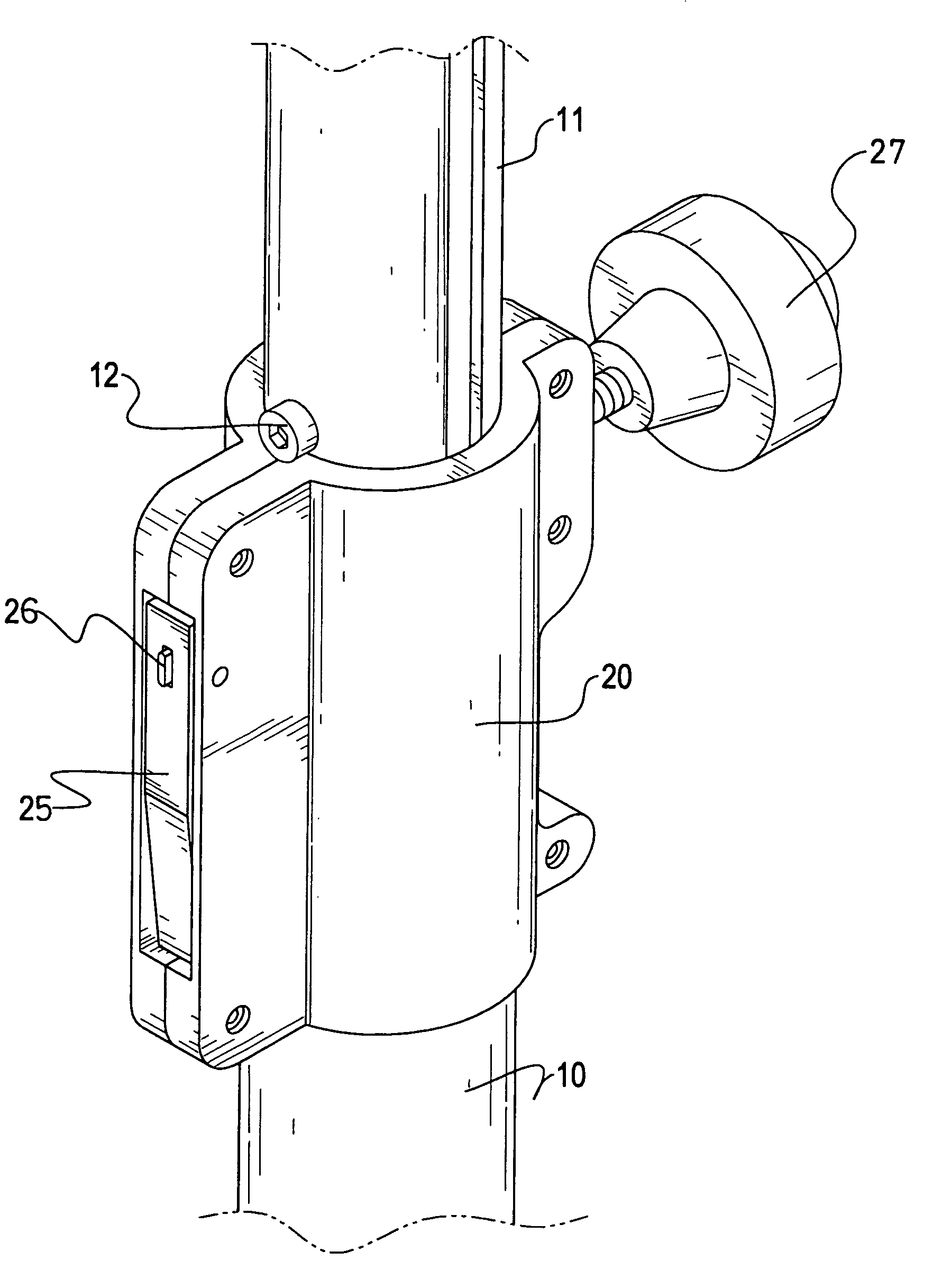 Locking device to secure a telescopic tube assembly