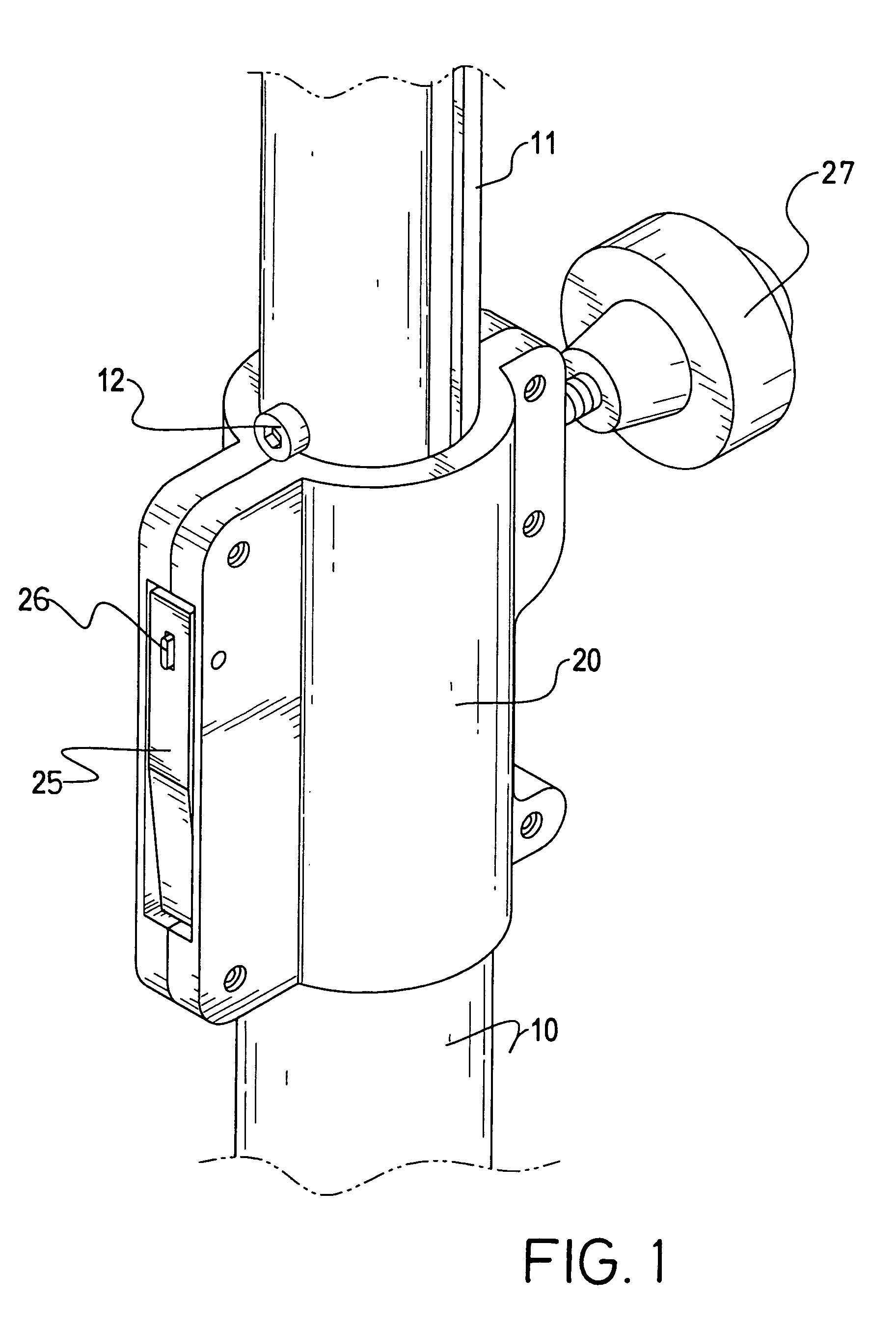 Locking device to secure a telescopic tube assembly