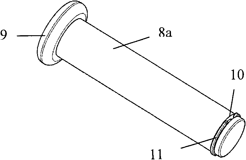 Clip-shaped pin fixed structure of caster wheel for dust collectors