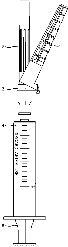 Safety self-destructive syringe