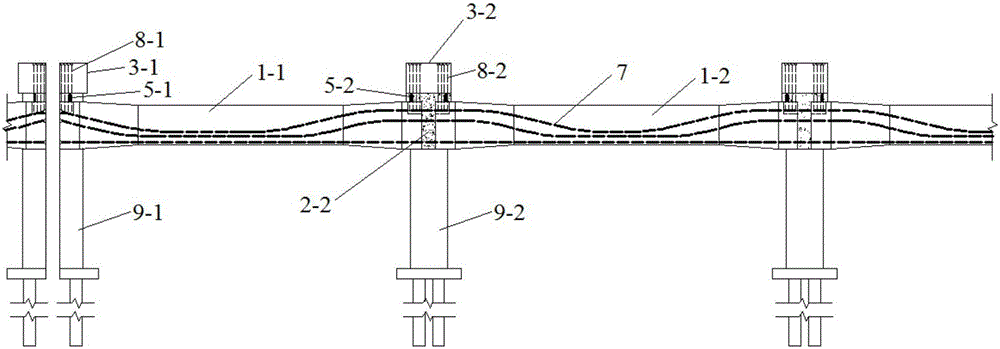 Implementation method and construction process of suspension type monorail transportation rigid-frame system