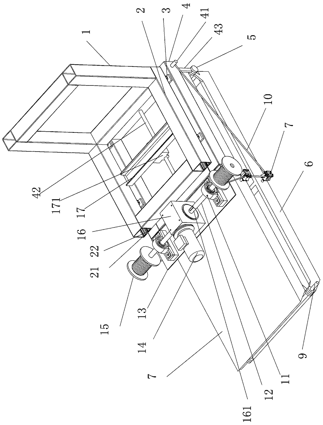 Steel-wire-rope-driven folding joint template for assembly-type building and construction method thereof