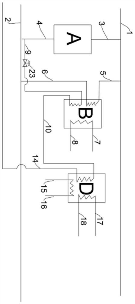 A Centralized Heat Supply System for Cooling Circulating Water Multi-channel Backwater Sectional Cooling