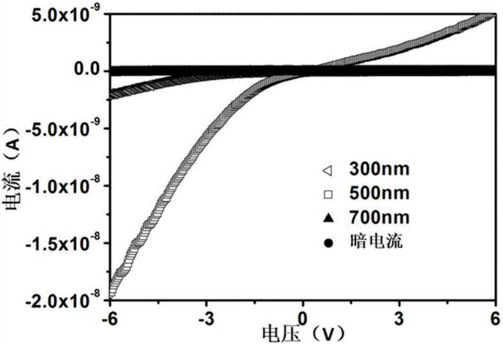 Full-inorganic perovskite Schottky photoelectric detector and preparation method thereof