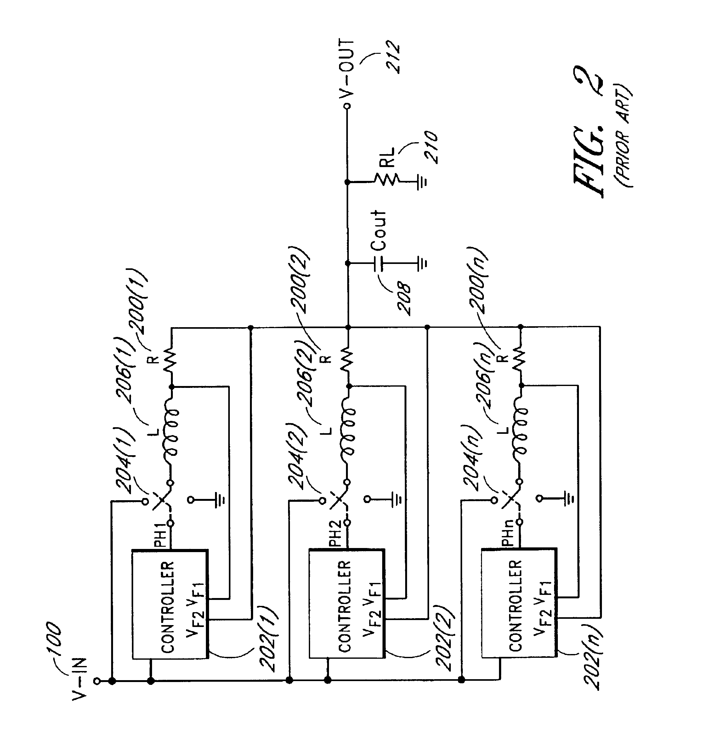 Method and apparatus for load sharing in a multiphase switching power converter