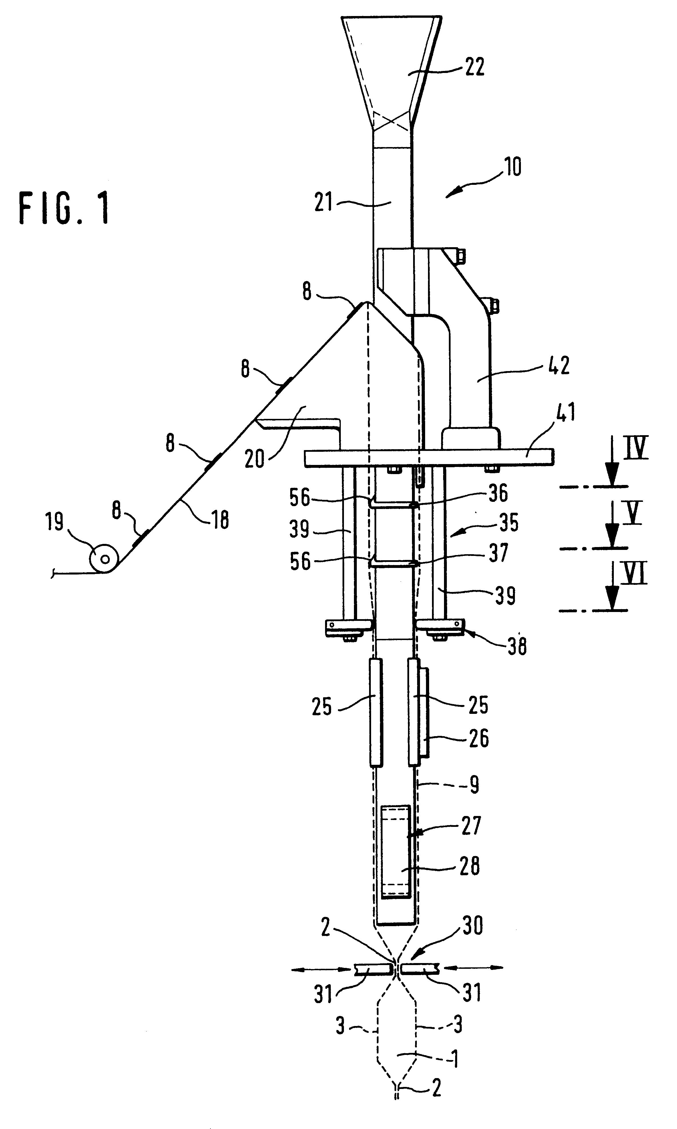 Device for manufacturing tubular bag packages
