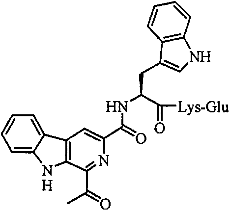 KE modified 1-acetyl-beta-carboline acyl-tryptophan and preparation, nanostructure, activity and application thereof