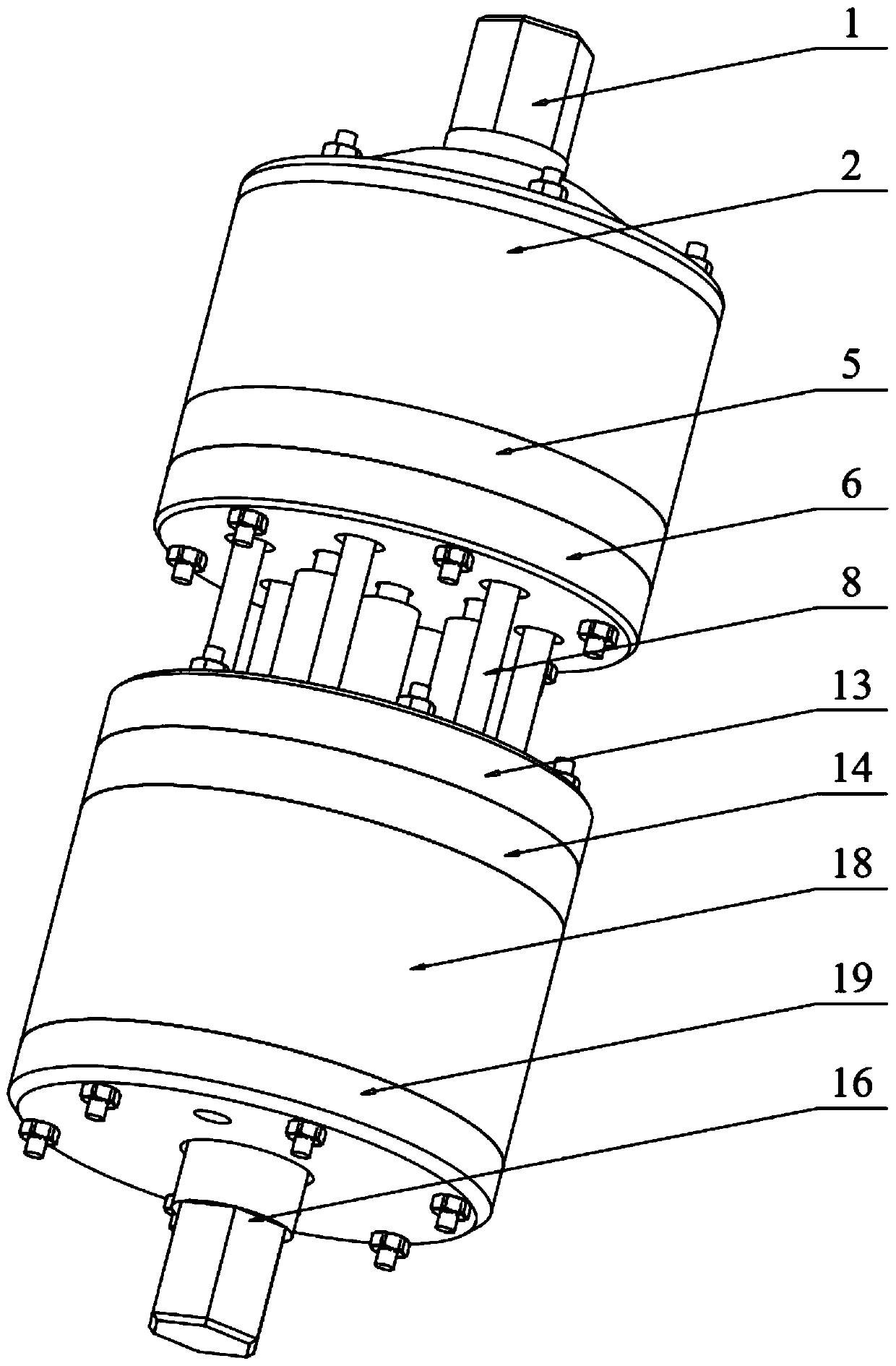 Multi-connection-rod type inter-dimension decoupling two-dimensional wireless passive sensor