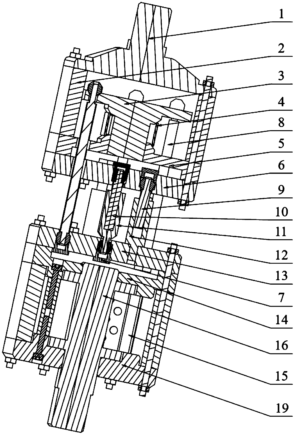 Multi-connection-rod type inter-dimension decoupling two-dimensional wireless passive sensor