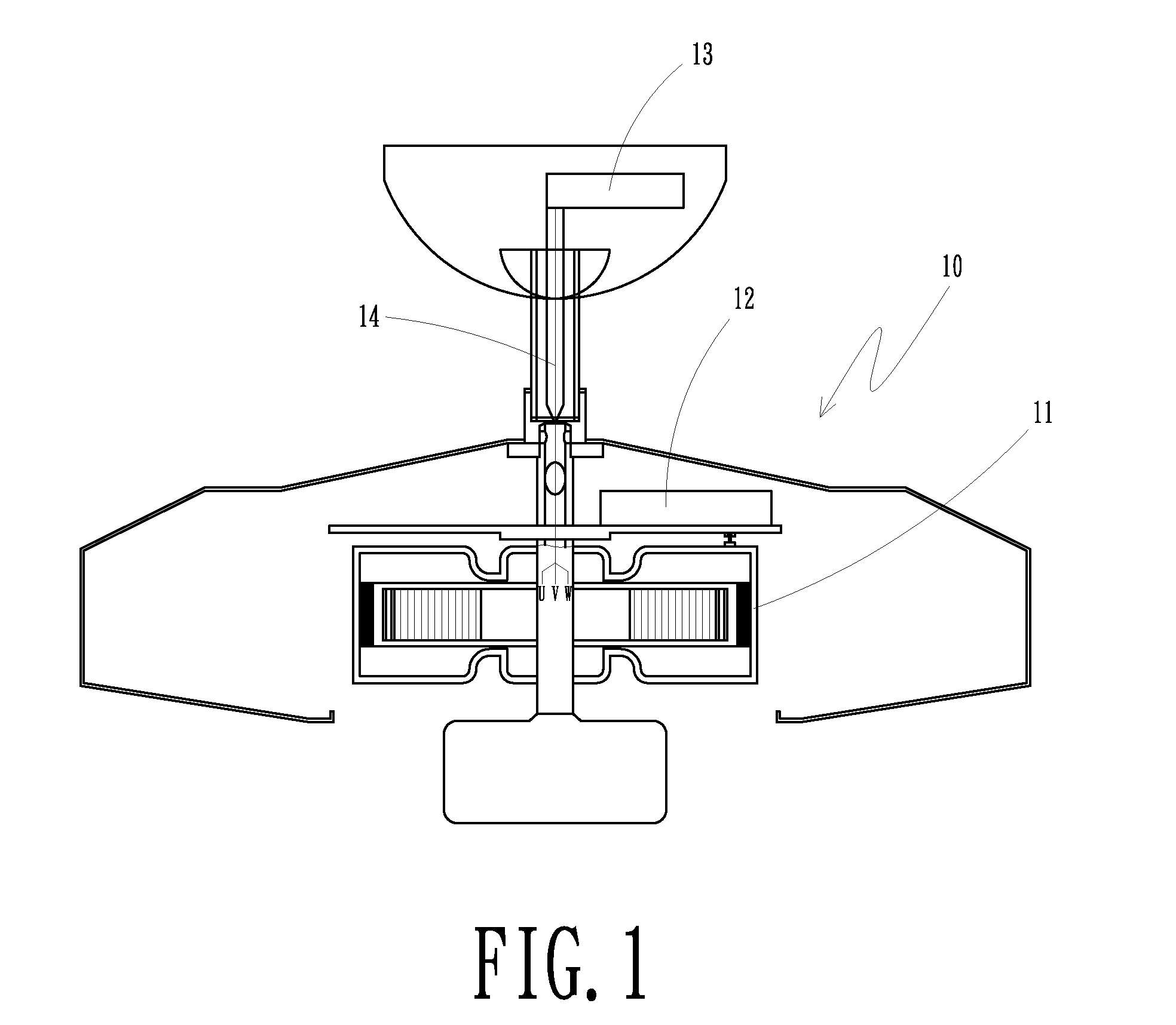 Wireless signal transmission device for a DC brushless ceiling fan motor