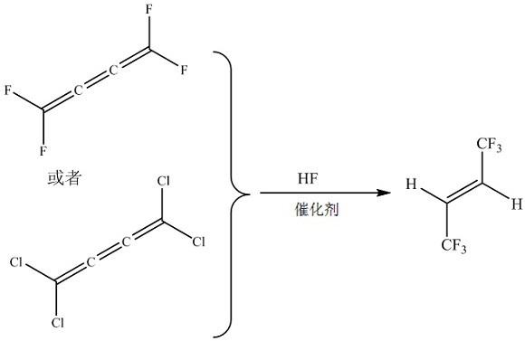Method for preparing E-1, 1, 1, 4, 4, 4-hexafluoro-2-butene by gas phase fluorination